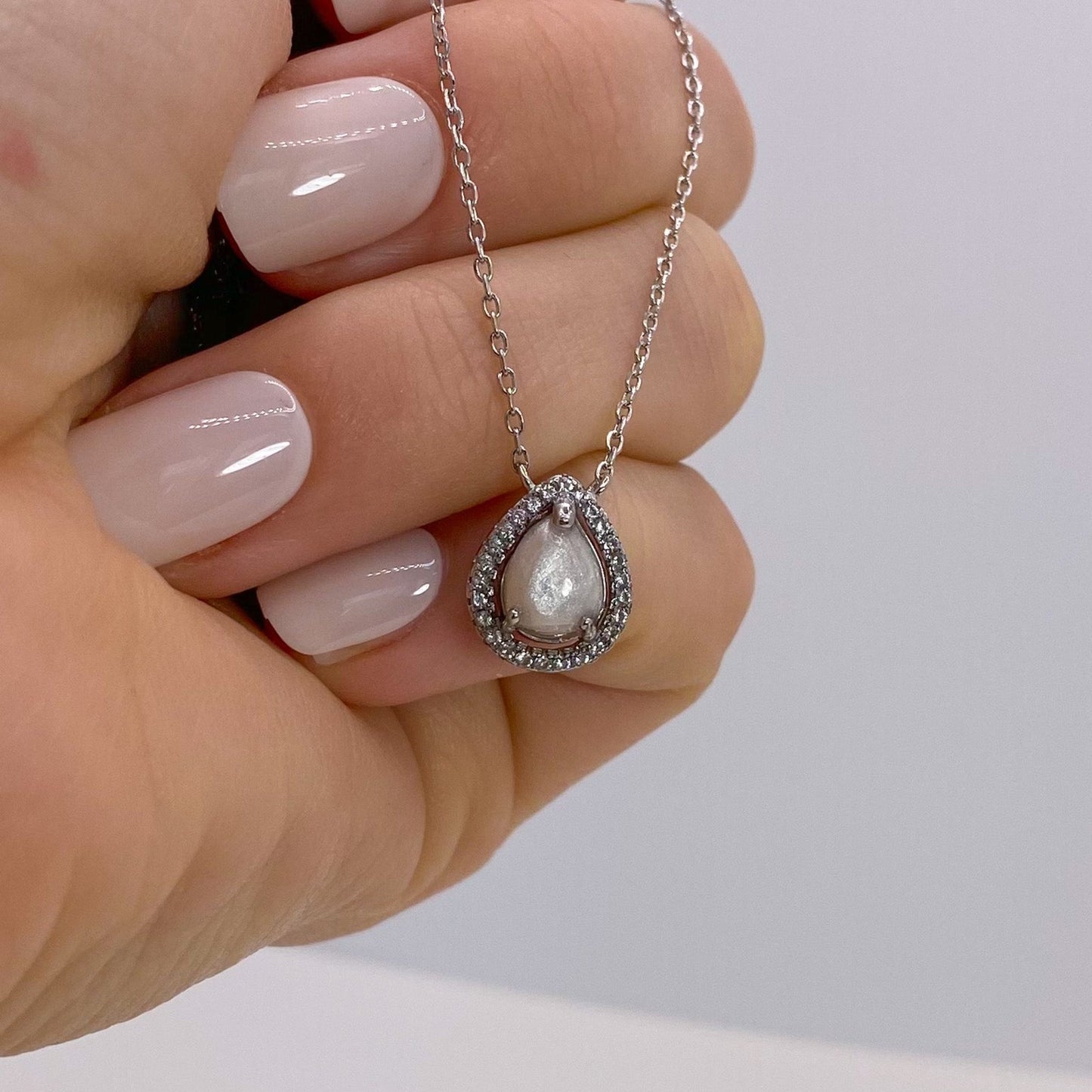 Teardrop Gemstone Necklace