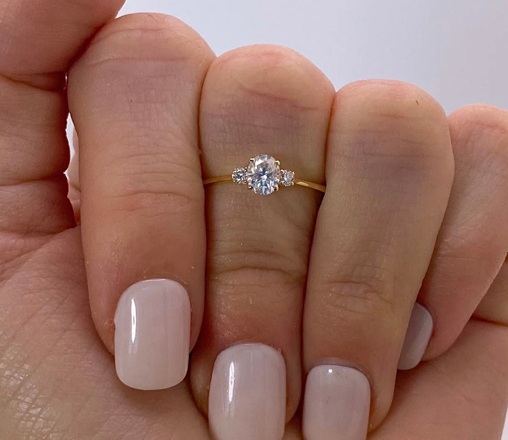 Tri Stone Oval Ring