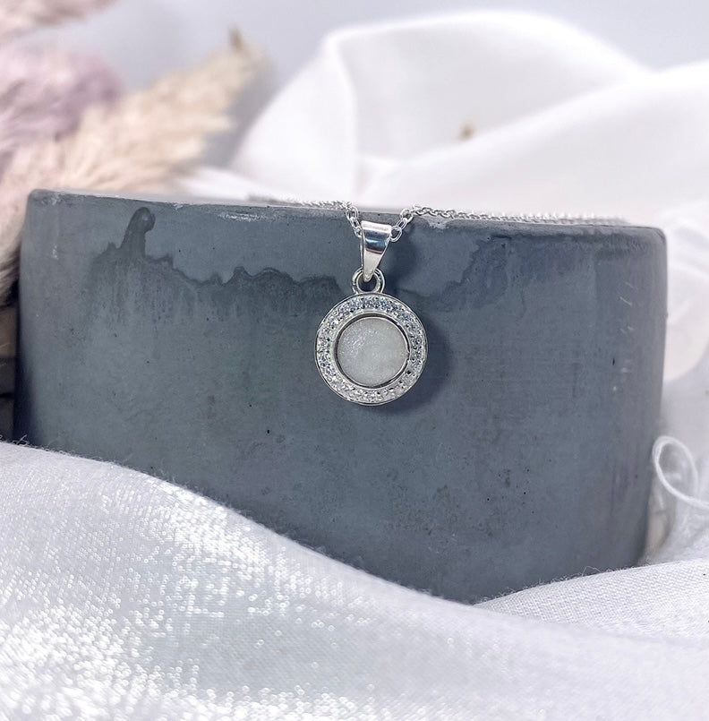 Round Halo Necklace