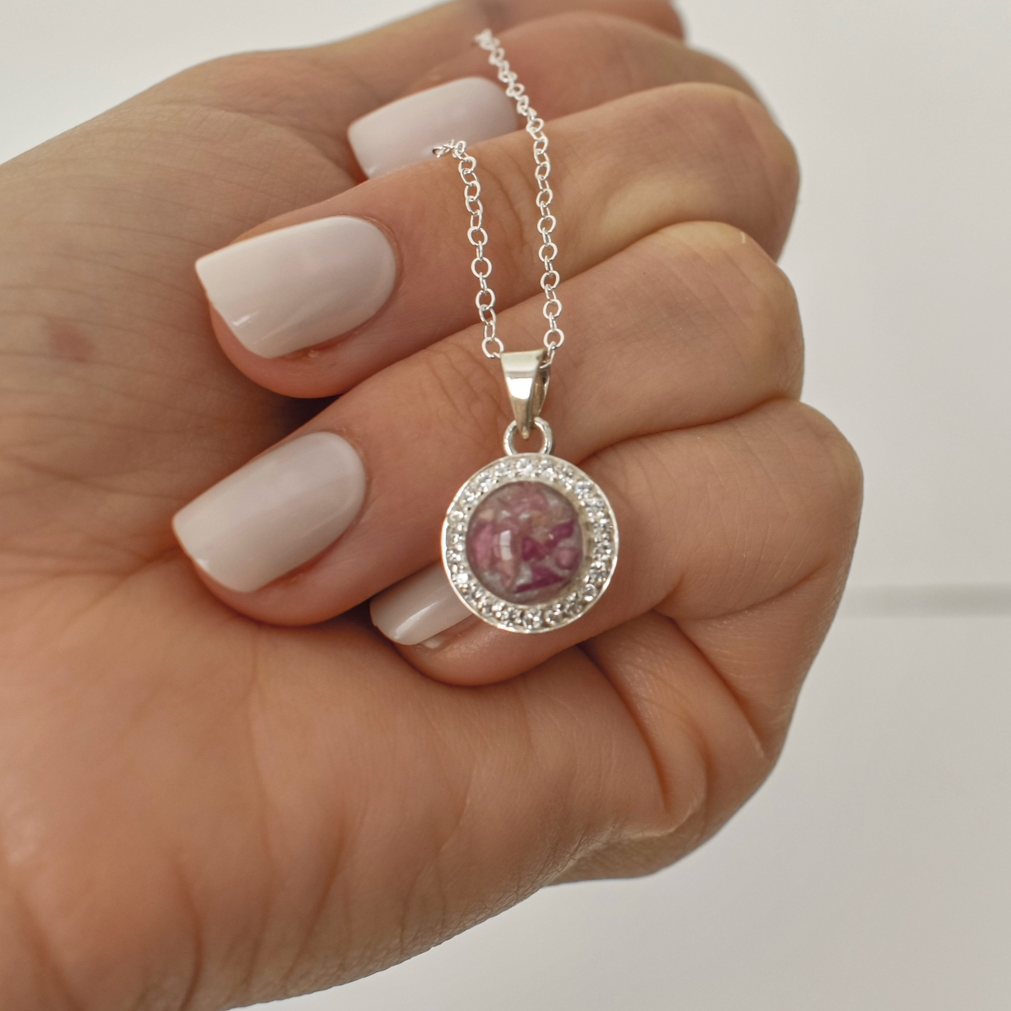 Round Halo Necklace