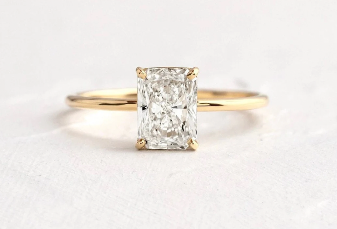 Radiant Cut Ring - Moissanite