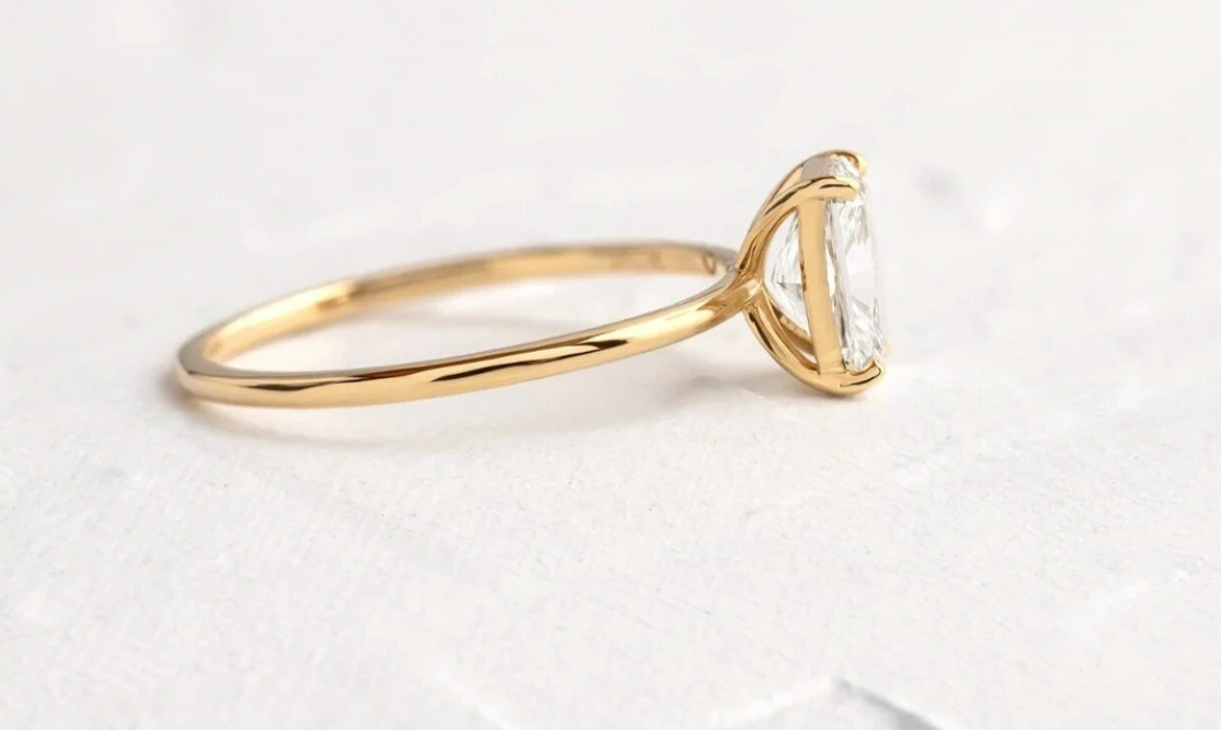 Radiant Cut Ring - Moissanite