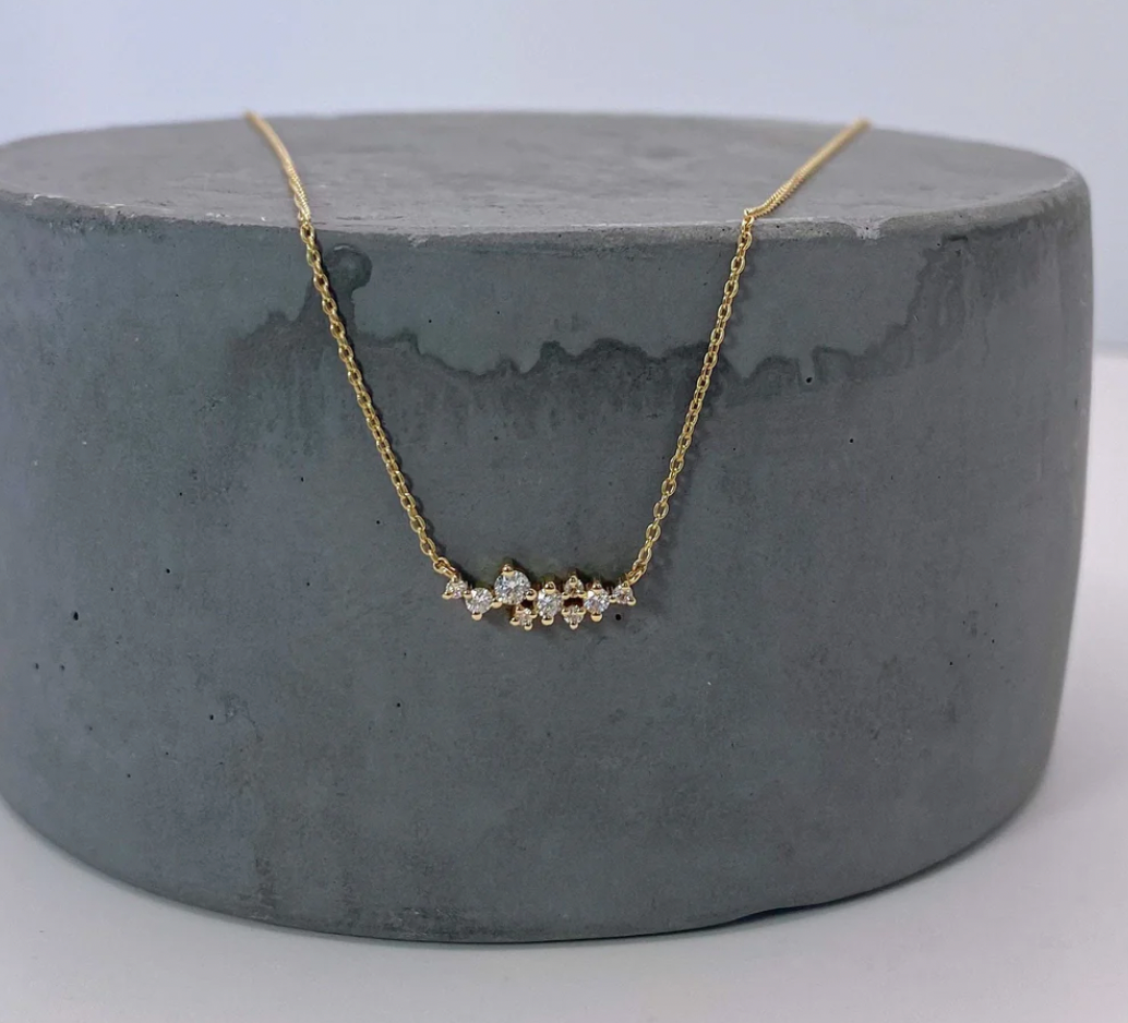 Cluster Necklace - Diamond