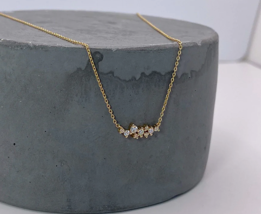 Cluster Necklace - Diamond