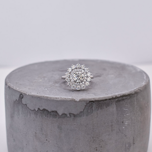 Flower Ring- Moissanite