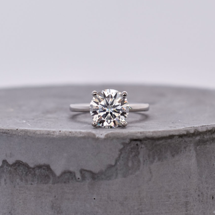 Round Solitaire Ring- Moissanite